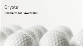  Presentation with sports golf - Presentation theme with close-up-of-white-golf background and a white colored foreground