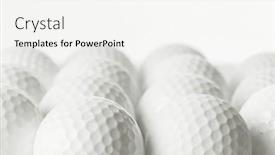  Presentation with sports golf - Theme consisting of close-up-of-white-golf background and a white colored foreground