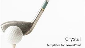  Presentation with sports golf - Presentation theme having close-up-of-white-golf background and a white colored foreground