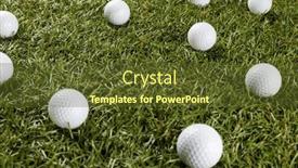  Presentation with sports golf - Presentation with close-up-of-white-golf background and a tawny brown colored foreground