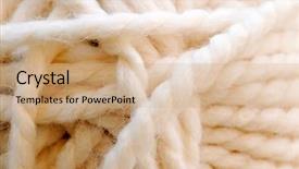 Presentation with knitting - PPT theme with close-up of white knitting background and a coral colored foreground