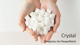  Presentation with sugar - Presentation having close up of white lump background and a lemonade colored foreground