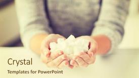  Presentation with junk food - Colorful slide deck enhanced with close up of white lump backdrop and a cream colored foreground