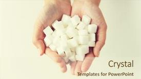  Presentation with junk food - PPT layouts enhanced with close up of white lump background and a cream colored foreground