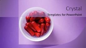  Presentation with medicine - Presentation theme with close-up-of-white-medicine background and a light blue colored foreground