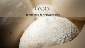  Presentation with mushrooms - Slides enhanced with close-up-of-white-mushrooms background and a coral colored foreground