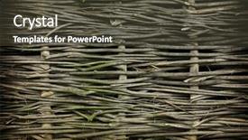  Presentation with wicker - Beautiful PPT theme featuring close-up of wicker fence backdrop and a tawny brown colored foreground