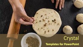  Presentation with dry fruits - Amazing presentation theme having close-up-of-woman-adding backdrop and a tawny brown colored foreground