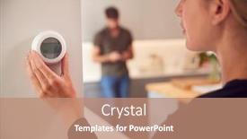  Presentation with wall - Audience pleasing presentation design consisting of close-up-of-woman-adjusting backdrop and a coral colored foreground