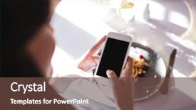  Presentation with higiene food - Presentation theme consisting of close-up of woman clicking background and a tawny brown colored foreground