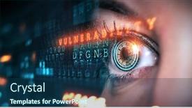  Presentation with process - PPT theme enhanced with close-up-of-woman-eye background and a ocean colored foreground