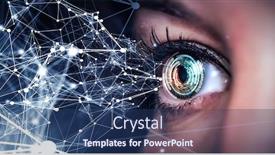  Presentation with process - Slide set enhanced with close-up-of-woman-eye background and a ocean colored foreground