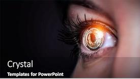  Presentation with scanning - Presentation theme enhanced with close-up-of-woman-eye background and a black colored foreground