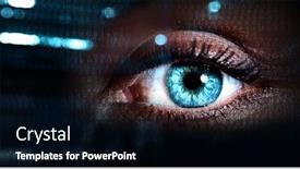  Presentation with scanning - Presentation featuring close-up-of-woman-eye background and a black colored foreground