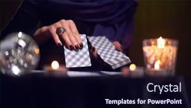  Presentation with magic ball - Audience pleasing slide set consisting of close-up-of-woman-fortuneteller backdrop and a wine colored foreground