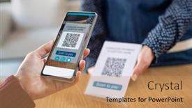  Presentation with money online - Cool new PPT theme with close-up-of-woman-hand backdrop and a coral colored foreground