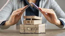  Presentation with woman hands open - Presentation theme consisting of close-up-of-woman-hands background and a coral colored foreground