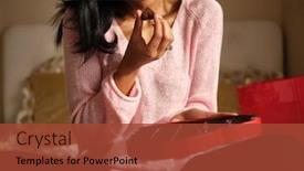  Presentation with romantic - Cool new presentation design with close-up-of-woman-holding backdrop and a red colored foreground