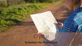  Presentation with dirt - Amazing slide set having close-up-of-woman-holding backdrop and a coral colored foreground