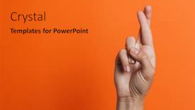  Presentation with good luck - Presentation theme consisting of close-up-of-woman-s background and a gold colored foreground