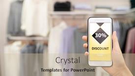  Presentation with percent - PPT layouts consisting of close-up-of-woman-showing background and a soft green colored foreground