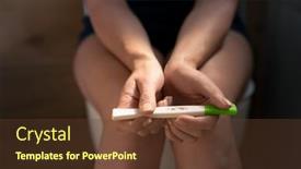  Presentation with pregnancy - Slides with close-up-of-woman-sitting background and a tawny brown colored foreground