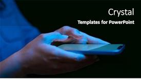  Presentation with blue night - Slides featuring close-up-of-woman-using background and a black colored foreground