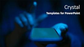  Presentation with effect - Slides with close-up-of-woman-using background and a navy blue colored foreground