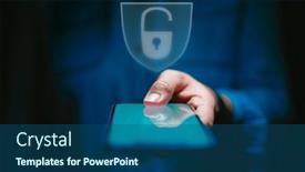  Presentation with fingerprint - Slides enhanced with close-up-of-woman-using background and a ocean colored foreground