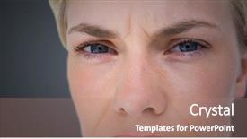  Presentation with animation - Slide deck enhanced with close up of woman background and a coral colored foreground