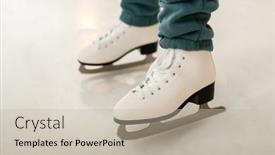  Presentation with rink - PPT theme enhanced with close-up-of-woman background and a soft green colored foreground