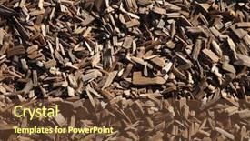  Presentation with wood chips - Cool new presentation with close-up of wood chips backdrop and a tawny brown colored foreground