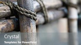  Presentation with bamboo - Slide set enhanced with close-up-of-wooden-bamboo background and a gray colored foreground