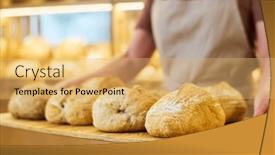  Presentation with apron - Presentation consisting of close-up-of-wooden-board background and a yellow colored foreground