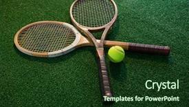  Presentation with close up wooden decking - Beautiful slides featuring close up of wooden rackets backdrop and a tawny brown colored foreground