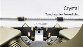 Presentation with january - Beautiful PPT theme featuring close-up-of-word-january backdrop and a white colored foreground