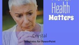  Presentation with advocacy - Slide set with close-up-of-worried-senior background and a light blue colored foreground