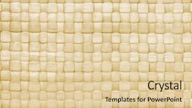  Presentation with woven - Slide deck enhanced with woven palm leaves mat texture background and a lemonade colored foreground