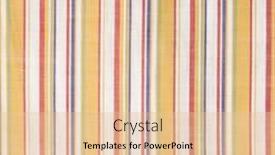  Presentation with woven - Presentation theme with close-up of woven vintage fabric with colorful stripes on cotton background and a lemonade colored foreground