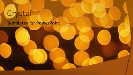  Presentation with black light - Presentation theme featuring close-up-of-yellow-light background and a gold colored foreground