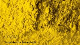  Presentation with hindu festival - Presentation design with close-up-of-yellow-powder background and a gold colored foreground