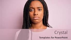  Presentation with pink simple - Beautiful presentation design featuring close-up-of-young-african backdrop and a lemonade colored foreground