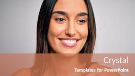  Presentation with natural skincare - Presentation with close-up-of-young-beautiful background and a coral colored foreground