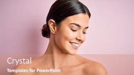  Presentation with natural skincare - Beautiful presentation theme featuring close-up-of-young-beautiful backdrop and a coral colored foreground