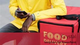  Presentation with online food - Presentation design enhanced with close-up-of-young-black background and a red colored foreground