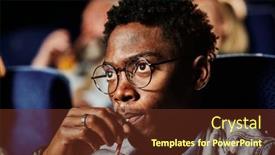  Presentation with black man - Presentation consisting of close-up-of-young-gen background and a tawny brown colored foreground