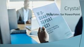  Presentation with quarter - Presentation theme having close-up-of-young-male background and a light blue colored foreground