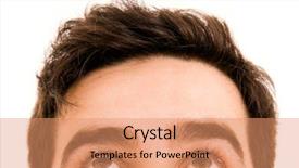  Presentation with thinking - Colorful PPT layouts enhanced with close-up of young man backdrop and a coral colored foreground