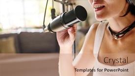  Presentation with modern - Presentation enhanced with close-up-of-young-modern background and a coral colored foreground