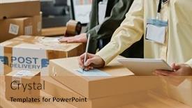  Presentation with donation - Presentation theme with close-up-of-young-woman background and a coral colored foreground